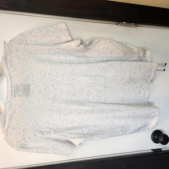 Be Boundless XXL/2XG Women's Casual Top Speckled White with Drawstring Detail - Picture 4 of 7